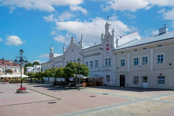 Рыночная Площадь Саноке Исторический Город Юге Польши Европе — стоковое фото