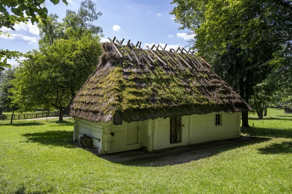 Sanok Polsko Srpna 2023 Dřevěné Domy Muzea Venkovské Architektury Sanoku — Stock fotografie