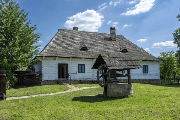 Sanok Polonia Agosto 2023 Case Legno Del Museo Architettura Rurale — Foto Stock