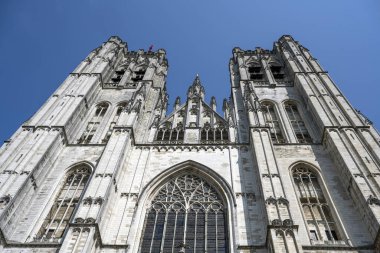 Cathedral St. Michael ve Aziz Gudula olduğu Roma Katolik Kilisesi Brüksel, Belçika.