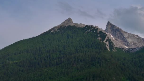 Гірські Вершини Навколо Озера Хінтерзеє Рамсав Землі Берхтесгаденер Баварія Німеччина — стокове відео
