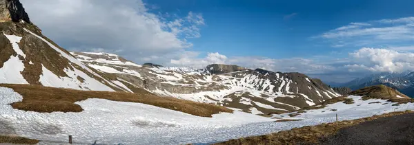 Прекрасний Повітряний Широкий Вид Гору Дикий Парк Високій Альпійській Дорозі Стокове Фото