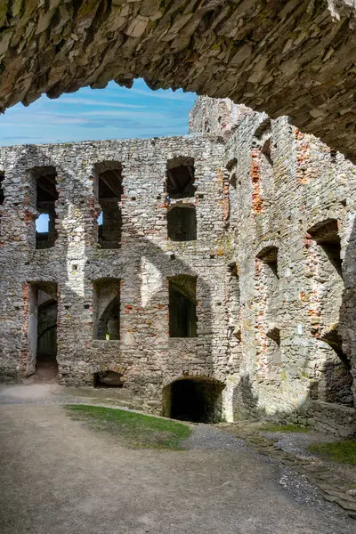 Ruinas Antiguo Castillo Krzyztopor Cerca Ujazd Polonia Fue Uno Los Imagen de archivo