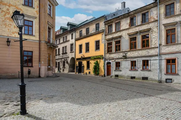 View Traditional Colored Tenements Houses Old Town Lublin City Sunny Royalty Free Stock Photos