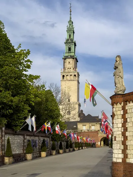 Opevněný Klášter Jasna Gora Polské Czestochowě Slavné Historické Místo Polské Stock Fotografie