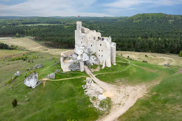 Castle Bobolice Ruins Castle Located Jura Krakowsko Czestochowska Built Called Royalty Free Stock Images