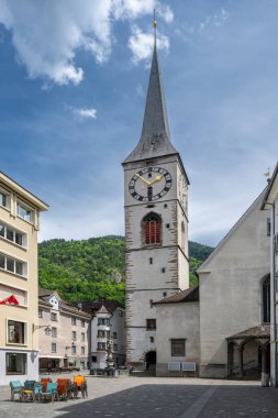 Aynı zamanda İsviçre 'nin en eski şehri olan ortaçağ Chur kasabası.,