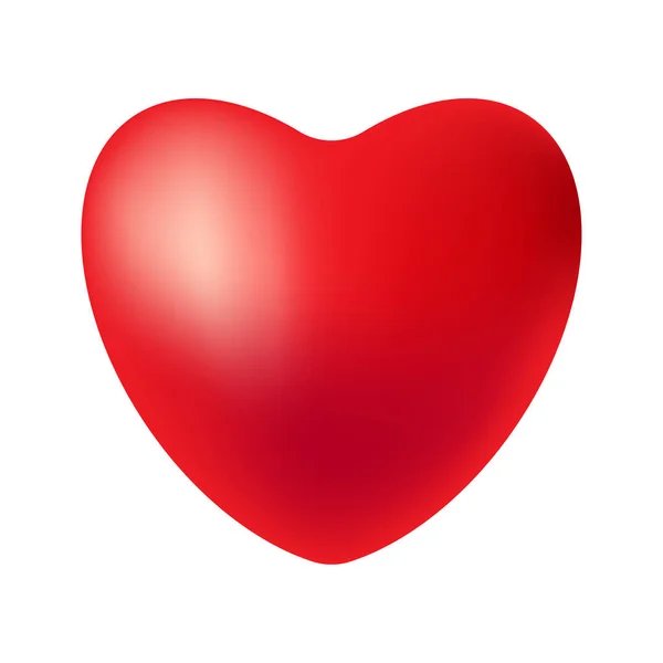 Herz Symbol Der Liebe Und Valentinstag Isoliert Auf Weißem Hintergrund — Stockvektor