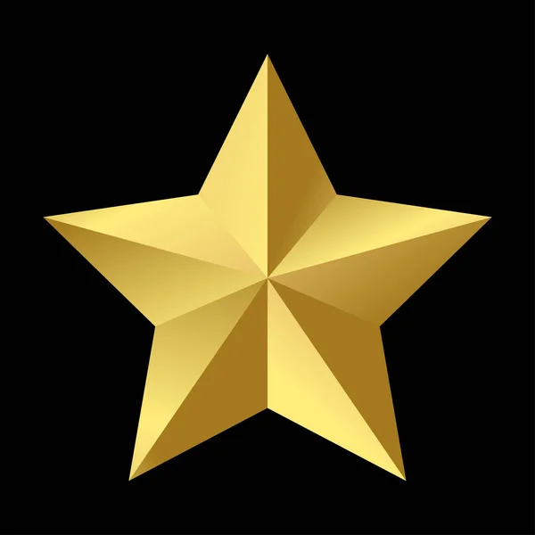 Αφηρημένο Χρυσό Αστέρι Στο Μαύρο Εικονογράφηση Διανύσματος — Διανυσματικό Αρχείο