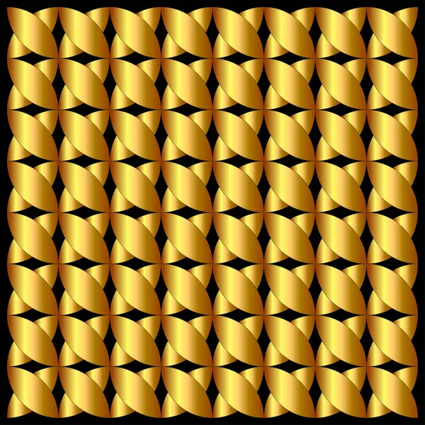 Goldener Kreis Abstrakte Hintergrundgestaltung Nahtlose Geometrische Muster Vektor — Stockvektor