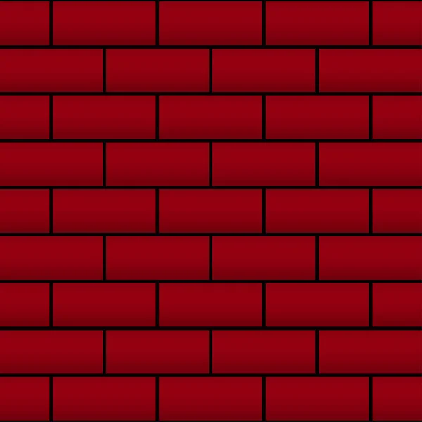 Красная Кирпичная Стена Векторная Иллюстрация — стоковый вектор