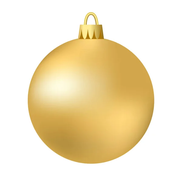 Gold Christmas Balls Realistic Decorations Vector Illustration — Stock Vector
