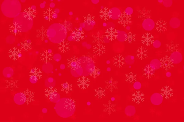 Snowflakes Red Background Vector Illustration Background Christmas — Stock Vector