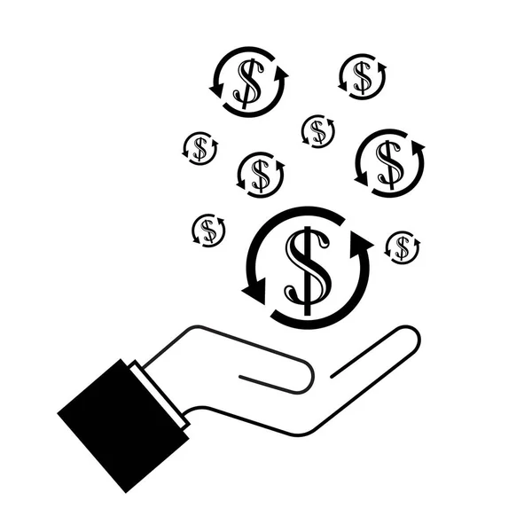 Знаки Доллара Сша Значок Перезагрузки Доллара Значок Обмена Доллара Рефинансирование — стоковый вектор