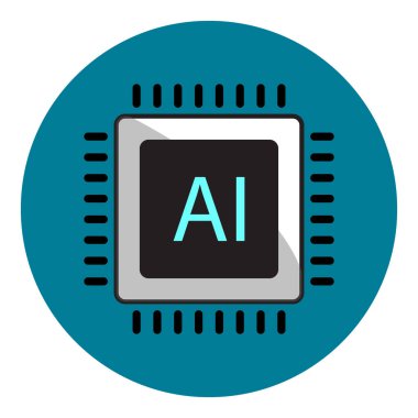 makro işlemci çipi simgesi, dijital veri mikro işlemcisi