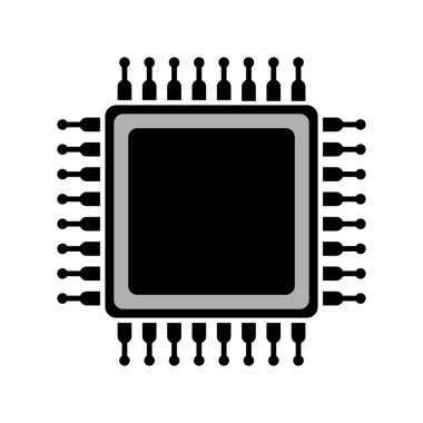 makro işlemci çipi simgesi, dijital veri mikro işlemcisi