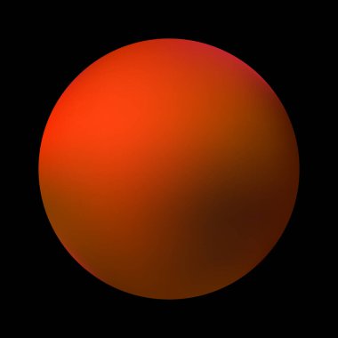 Siyah arkaplanda kırmızı top