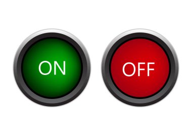 ON OFF POWER button vector design illustration