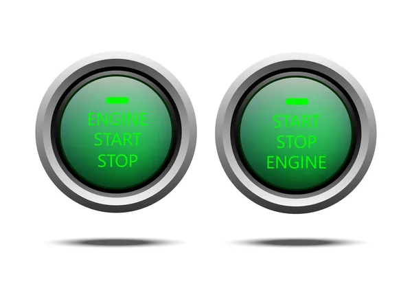Start Engine Button Vector Design Illustration — Vetor de Stock