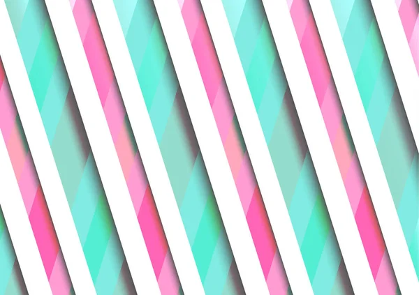 Blue White Pink Diagonal Stripes Design — Stock Vector