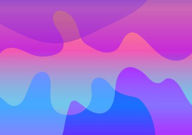 Renkli geometrik arka plan. Akışkan şekiller bileşimi. Sıvı renk arkaplan tasarımı. 