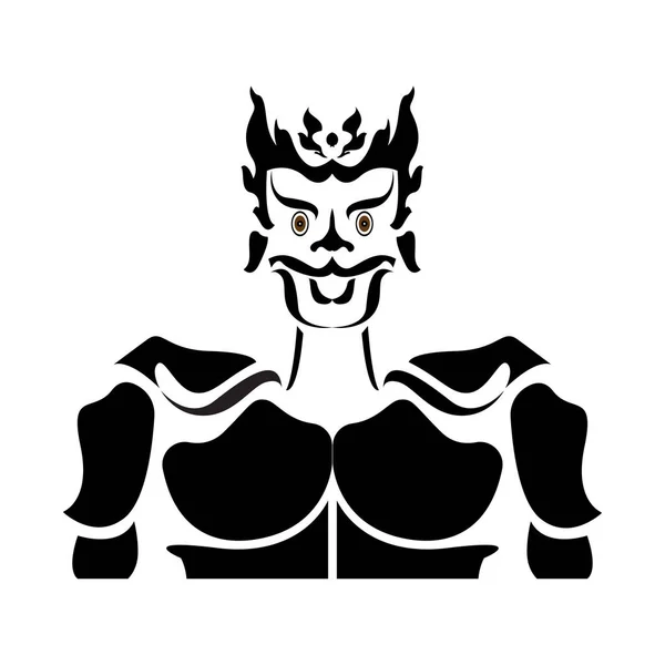 Warrior Logo Template White Background — Stock Vector