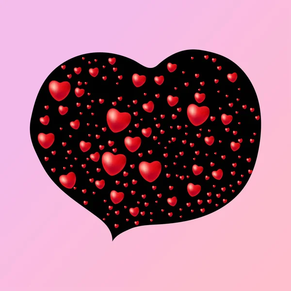 Liebe Abstrakten Hintergrund Mit Roten Herzen Valentinstag Ikone Liebesikone Vektorillustration — Stockvektor