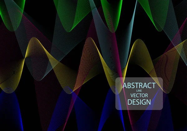Fond Vectoriel Abstrait Lignes Ondes Colorées Vectorielles Abstraites Conception Vectorielle — Image vectorielle