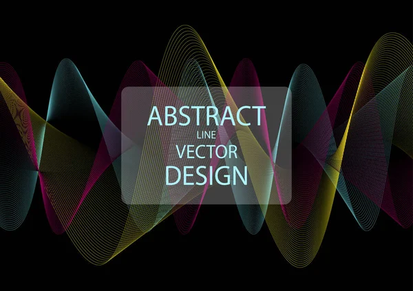 Абстрактный Векторный Фон Абстрактные Векторные Красочные Волновые Линии Абстрактный Векторный — стоковый вектор
