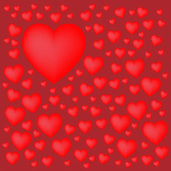 Rote Herzen Als Hintergrund Hintergrund Liebe Herz Hintergrundliebe Für Valentinstag — Stockvektor