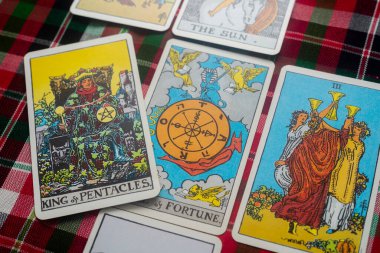 Yala, Tayland, 1 Mayıs 2023, Tarot kartları, yazı işleri illüstrasyonları 