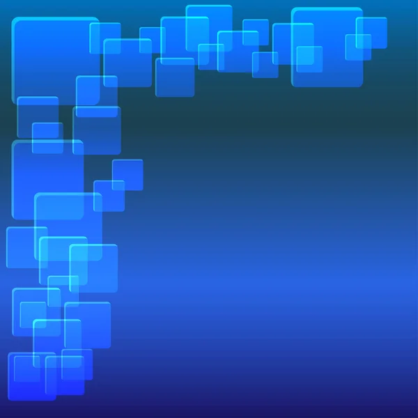 Abstrakter Hintergrund Digitaler Vektor Mit Blauen Quadraten — Stockvektor