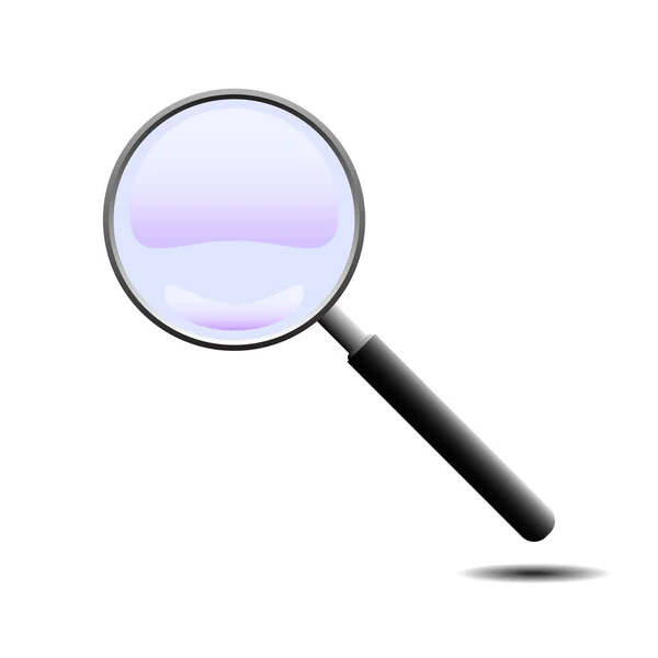 Magnifying Glass Icon Isolated White Background Vector Illustration — Stock Vector