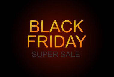 Kara Cuma indirimi. afiş, afiş, logo altın renk vektör işareti koyu arkaplanda. Vektör illüstrasyonu.