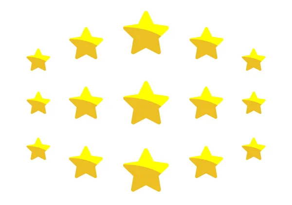 Pięć Gwiazdek Płaska Ikona Dla Aplikacji Stron Internetowych Gwiazdy Oceniają — Wektor stockowy