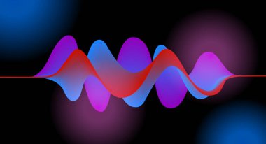 Tasarım için soyut dalga elemanı. Modern gradyan renklere sahip soyut dalgalı arkaplan. Vektör illüstrasyon tasarımı.