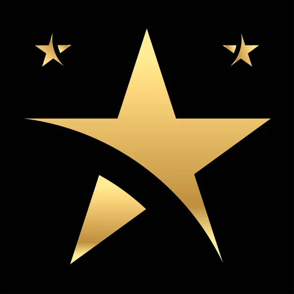 Abstrakcyjny Projekt Ikony Złotej Gwiazdy Ilustracja Wektora — Wektor stockowy