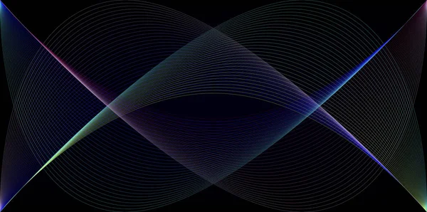 ベクトル抽象幾何学的背景 要旨現代的な線の波が設計された ベクターイラスト — ストックベクタ