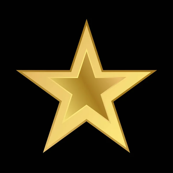 Αφηρημένη Χρυσή Εικόνα Αστέρι Στο Μαύρο Εικονογράφηση Διανύσματος — Διανυσματικό Αρχείο