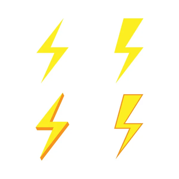 Thunder Lightning Bolt Simple Modern Icon Design Vector Illustration — Stock Vector