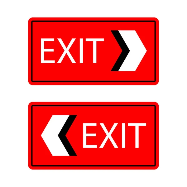 Left Right Exit Signs Exit Icon Vector Illustration — Stock Vector