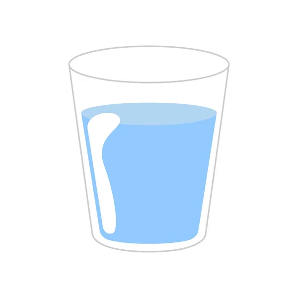 Glas Van Water Icoon Vector Vector Illustratie — Stockvector