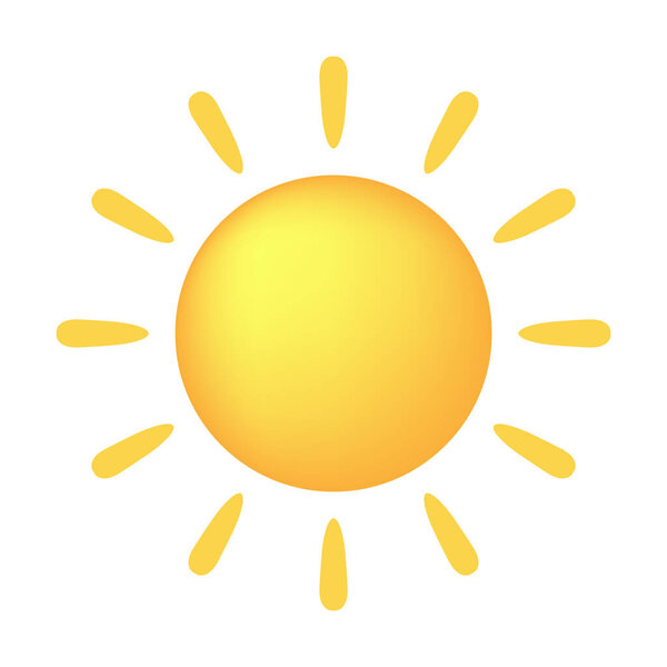 Sun icon, Summer, Vector illustration.