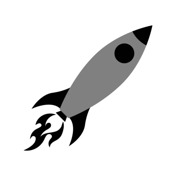 火箭在太空中发射 火箭图标 — 图库矢量图片