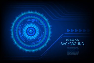 Soyut teknoloji geçmişi yüksek teknoloji iletişim konsepti yenilik geçmişi. Vektör illüstrasyonu.