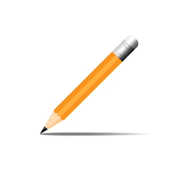 Bleistift Isoliert Auf Weißem Hintergrund Vektorillustration — Stockvektor