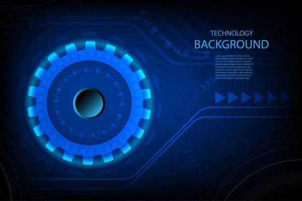 数字技术横幅蓝色背景概念 高科技传播概念的未来数字创新背景 — 图库矢量图片