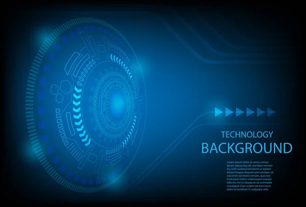 Digitale Technologie Banner Blauer Hintergrund Konzept Abstrakte Technologie Hintergrund Hallo — Stockvektor