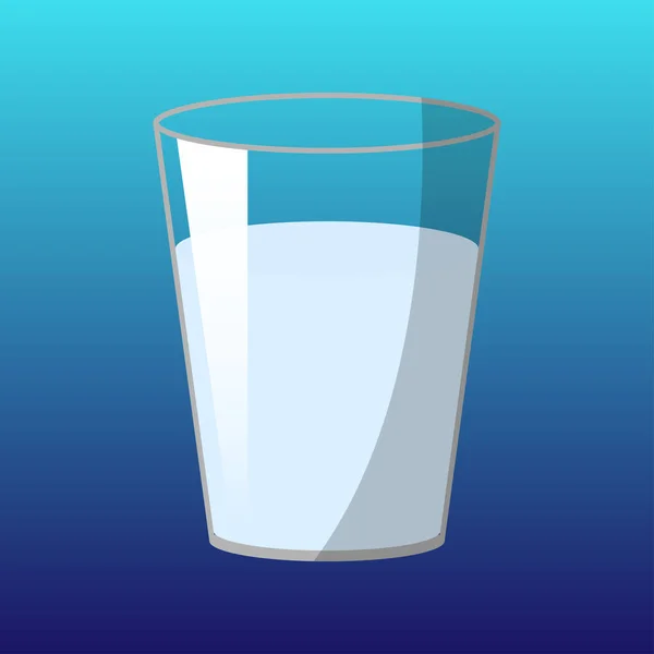 Milk Glass Isolated Vector Illustration — Stock Vector