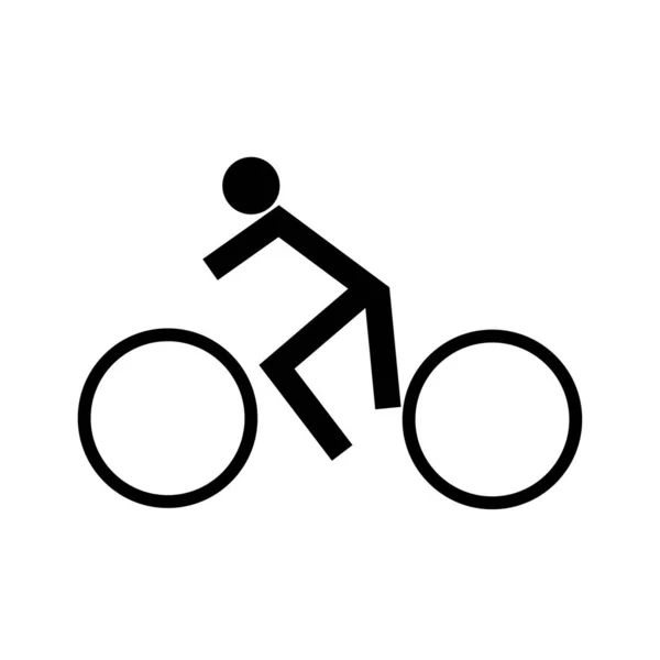 Símbolo Bicicleta Símbolo Design Plano Ilustração Vetorial —  Vetores de Stock